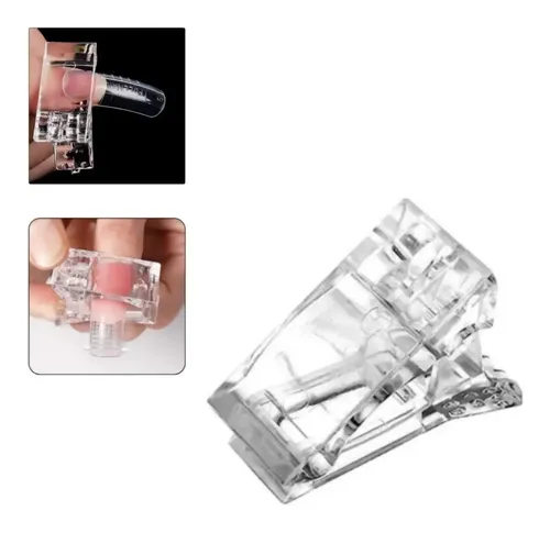 Kit X8 Cápsulas Dual Broches Sujetadores Pincel Lima Polygel