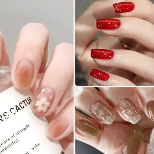 Pegatinas De Uñas Gel Semicurado Tiras De Esmalte