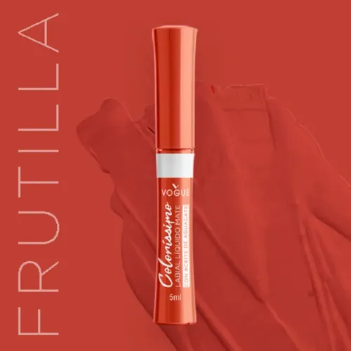 Labial Liquido Vogue Colorissimo Encanto Frutal Color Frutilla