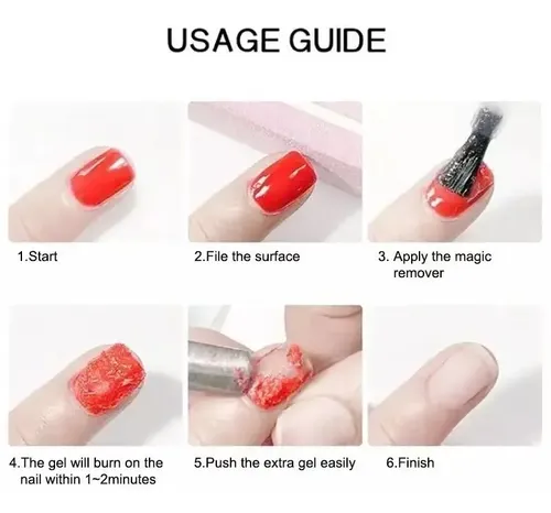 Kit Removedor Mágico Gel De Esmalte Semi Led