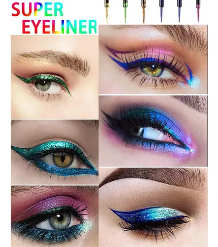 Liner Líquido Multichrome Chameleon 6 Colores Con Purpurina