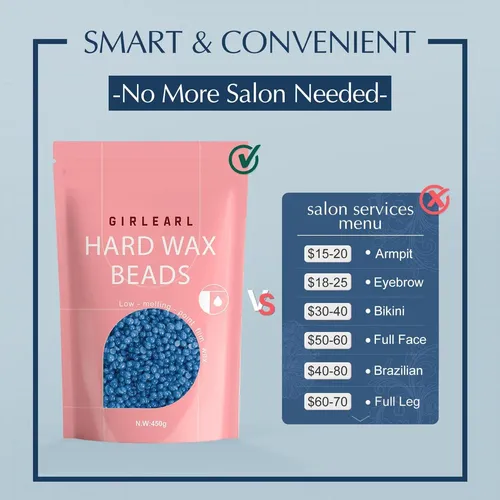 Perlas De Cera Dura Girlearle 450g Para Depilación Facial