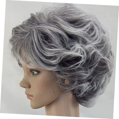 S Jf 1 Pc Pelucas De Anciana Peluca Gris Pelucas Mujeres Jf