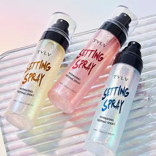 Spray Fijador Hidratante Con Purpurina, Impermeable Y Resist