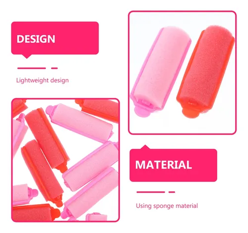 Set De 24 Rulos De Esponja Para Cabello, Raíz Y Ondas