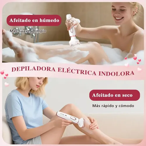 Depiladora Electrica 4 En 1 Portatil Usb Mujer Cuerpo Facial