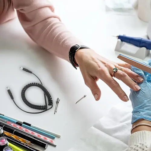 Cable Espiral Repuesto Para Pieza De Mano Torno Uñas Negro
