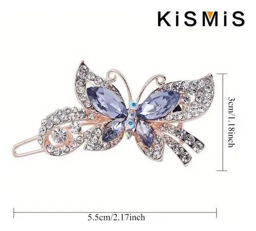Broche De Pelo Mariposa Con Cristales – Accesorio Elegante