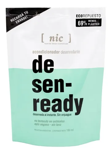 Nic Desenready Repuesto Refill Acondicionador Sin Enjuague