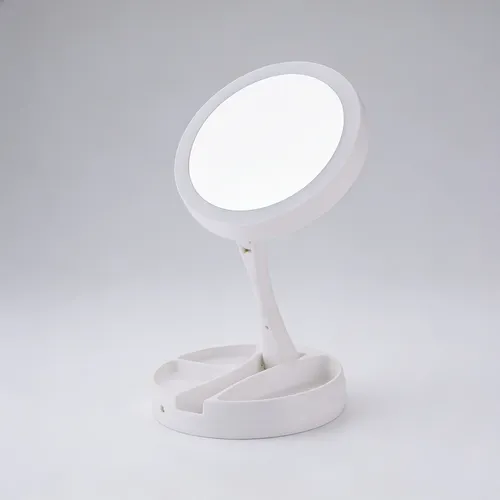 Espejo Para Maquillaje Con Luz Led Usb Organizador