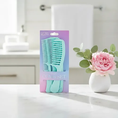 Comb Set De Peines 6 Unidades Distintas Skora Beauty Celeste