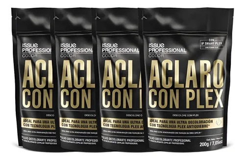 Polvo Decolorante Issue Aclaro Con Plex Antiquiebre 200gr X4