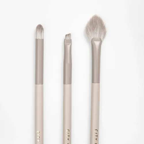 Set De 3 Brochas Para Difuminar Makeup Brush City Girl