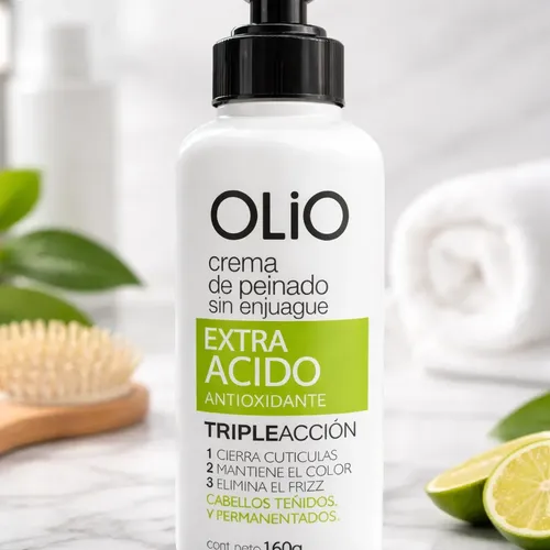 Crema De Peinar Triple Acción Olio Sin Enjuague Acida 160ml