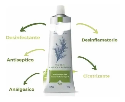 Crema De Tea Tree, Manuca Y Rosalina, 60 Gramos