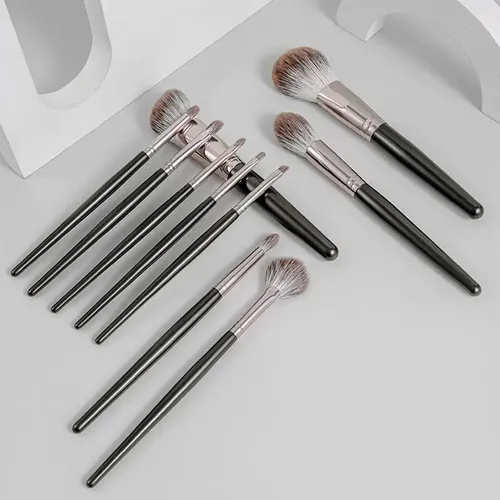 10pcs Snow Fox Hair Makeup Brush Set