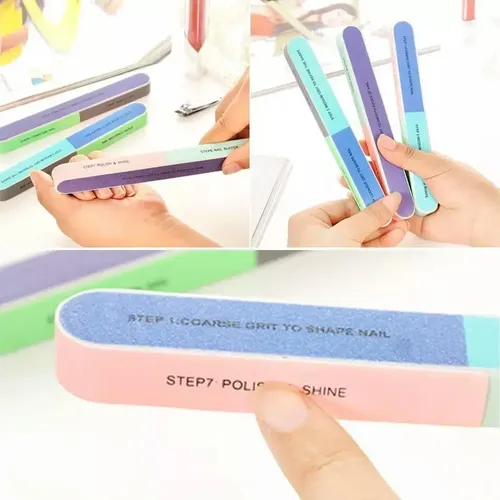 Lima Para Uñas 7 En 1 Rectangular Uñas Esculpidad