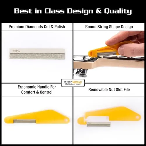 Bajo Con Revestimiento De Diamante Musicnomad Mn663 Nut Slot