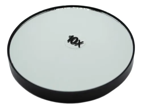 Espejo Circular Con Aumento 10x Maquillaje Depilación C.6025 Negro