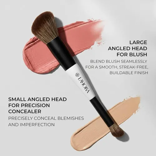 Lamora Dual Brush Para Rubor Y Concealer