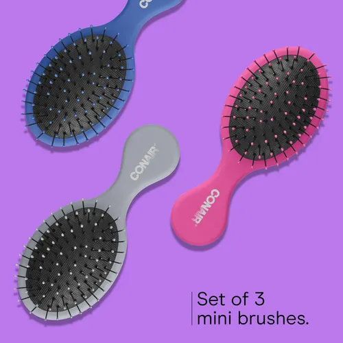 Set De 3 Cepillos Desenredantes Conair Mini