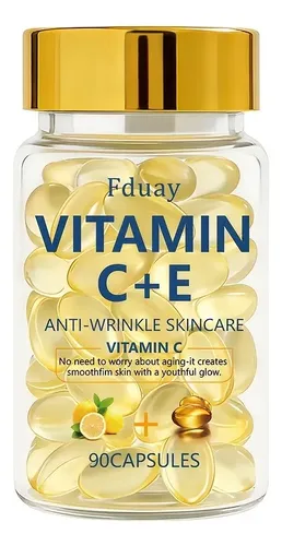Cápsulas Vitamina C+e Antiarrugas Piel 90 Unidades Todo Tipo De Piel Día/noche
