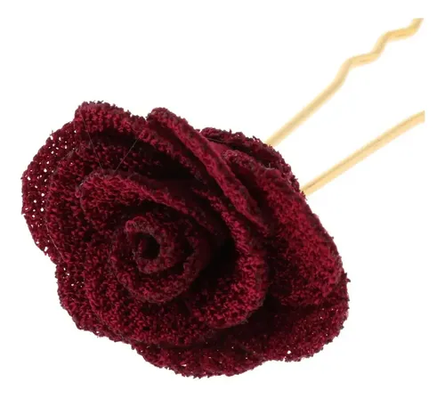 3 Horquillas Con Accesorios Para El Cabello Con Flores Rosas