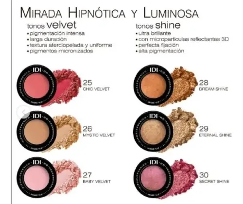 Sombra De Parpados Compacta Hd Eye Shadow Idi X 3g.