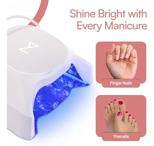Lámpara Uv Led Recargable Profesional Negra Y Blanca