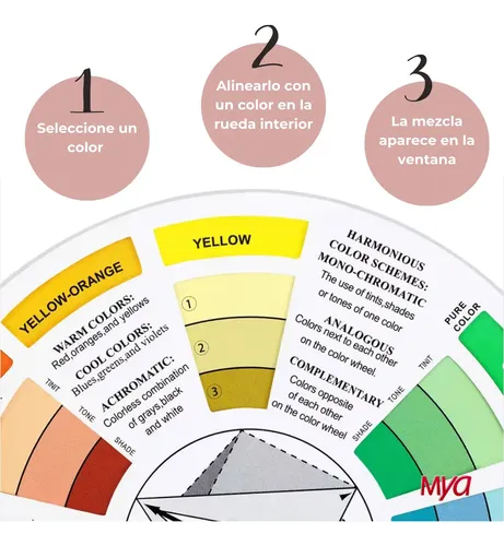 Circulo Cromático Maquillaje Color Wheel Rueda Creativa Mini