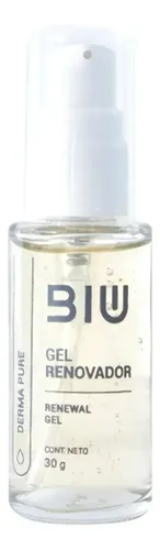 Biu Gel Facial Renovador Derma Pure 30g Minimizador De Poros Sin Parabenos