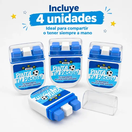 Maquillaje Artístico Argentina Para Rostro Stick Pack X4