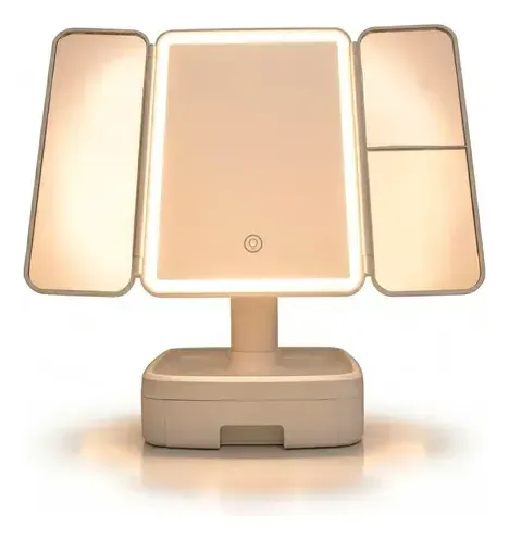 Espejo Inteligente C/luz Led Aumento 2x 3x 10x Base Y Cajon