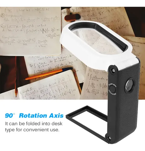 Lupa De Mano Aumento 10x/25x Plegable Con Luz Led Uv &su