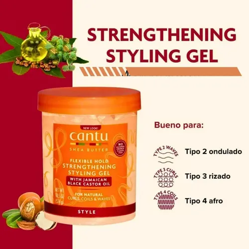 Gel Cantu Strengthening 524g Styling Definición Antifrizz