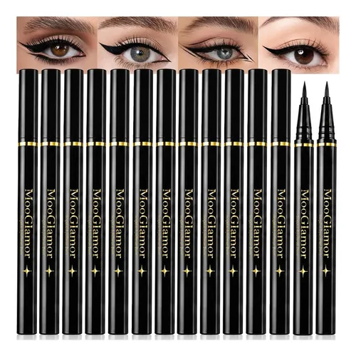 Delineadores Líquidos Mooglamor 12 Pcs Negro/ Marrón