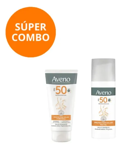 Aveno Combo Proteccion Solar Facial Y Corporal Piel Sensible