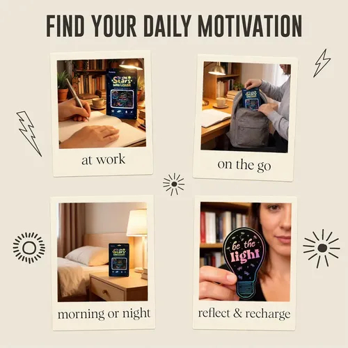100 Pcs Holographic Positive Affirmation Stickers To The Sta