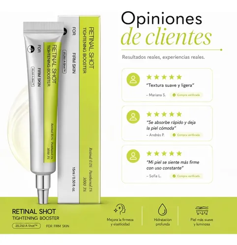 Retinal Shot Tightening Booster Para Piel Firme 15 Ml