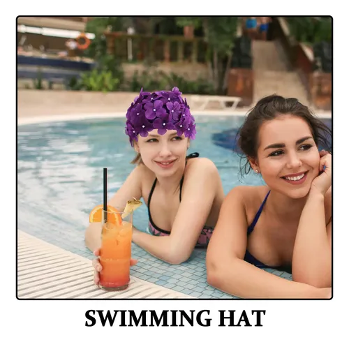 Gorro De Baño Moderno Con Pétalos Florales Y Pétalos