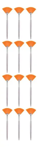 Set De 12 Pinceles Aplicadores De Abanico Para Rostro