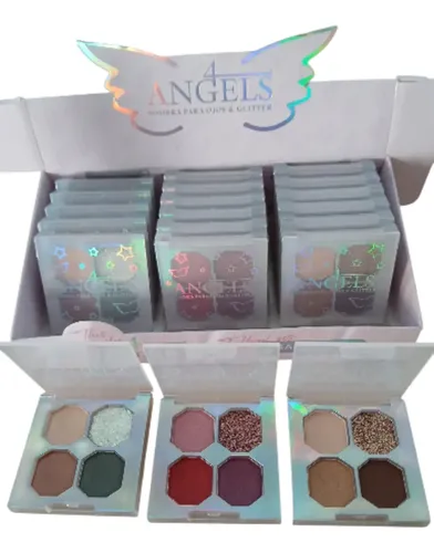 Paleta De Sombras Mini Pocket 4 Tonos Glitter Matte Brillos