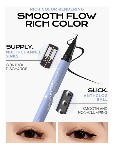 Máscara Impermeable, Fijador, Delineador De Ojos Con S