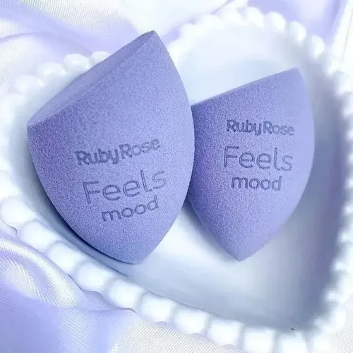 Esponja de maquillaje Ruby Rose Esponja Maquiagem HB-S01 tamaño median color lavanda