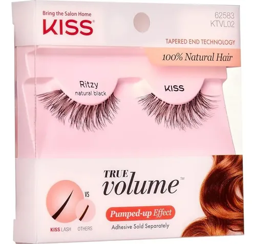 Pestañas Postizas Kiss Ritzy True Volume 14 Mm 3 Pares