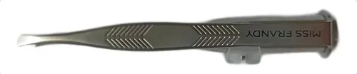 Pinza con luz LED para afeitarse las cejas, color plateado