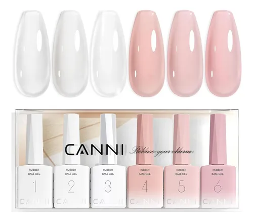 Conjunto De Gel De Uñas Canni 6x9ml Base De Caucho Con 5
