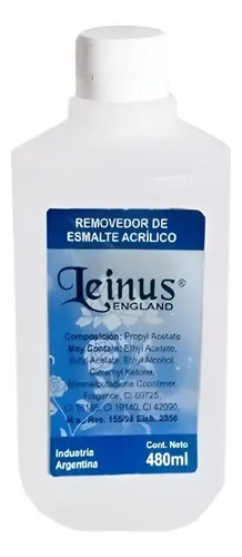 Removedor Esmaltado Semipermanentes Uñas Leinus 500ml X3