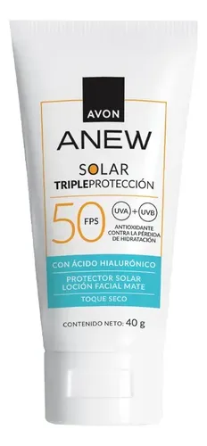 Triple Proteccion Solar Fps50 Ac Hialurónico 40gr Avon Anew