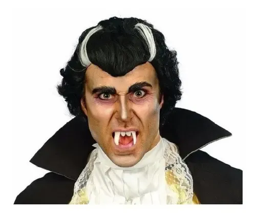Peluca Vampiro Dracula Negra Party Halloween Modelo PSP11